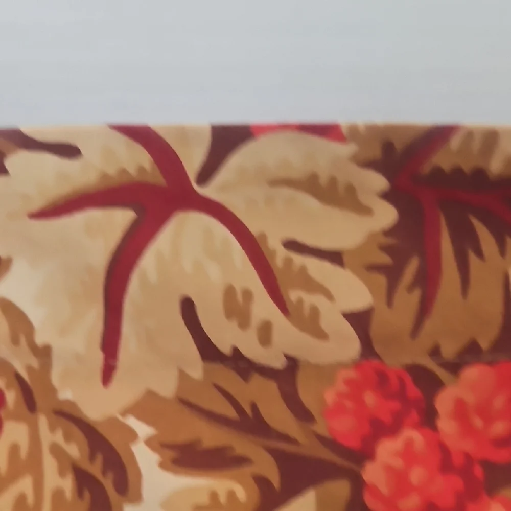 Eddie Bauer Home Red Brown Floral Cotton King Pillow Sham